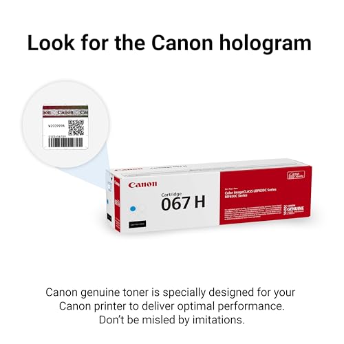 Image of Canon Genuine 067 Cyan Toner Cartridge High Capacity Compatible with LBP633Cdw, LBP632Cdw, MF652Cdw, MF653Cdw, MF654Cdw, MF656Cdw