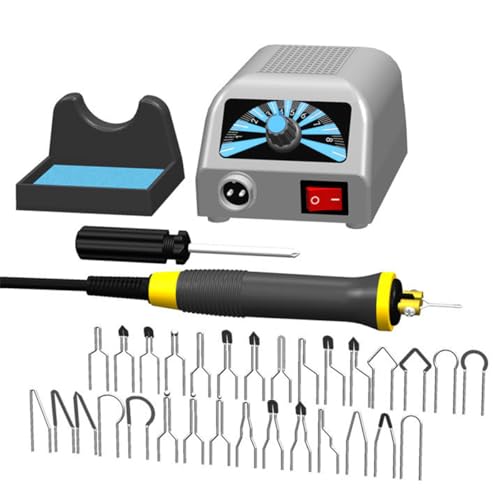Nicear Kit De Pirograbado Profesional De 60 W con Temperatura Ajustable Y 30 Puntas De Alambre, Herramientas De 220 V, para Grabado DIY, Temperatura Ajustable De 200 a 750 °C.