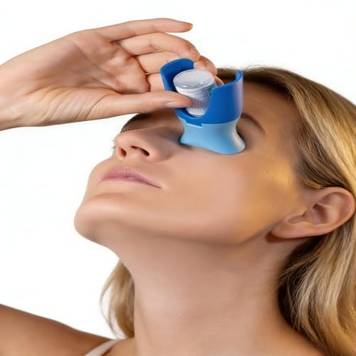 Eye Drop Guide, Eye Drop Assist Device for Accurate Application, Eye Drop Helper Fits Most Bottles, Hygienic Safety Eye Tool for Seniors Arthritis