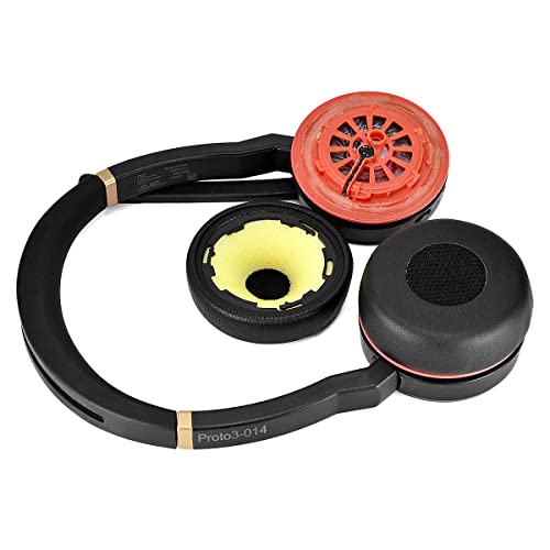 Repuestos almohadillas para auriculares compatibles con Jabra Evolve 75 75+ / 75 UC / 75MS (almohadillas de cuero sintético) miniatura 4