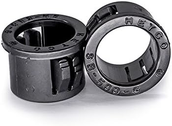 HEYCO #2053 SB 500-6 Black SNAP Bushing, Cable Mounting & Accessories, UL Recognized Component (Bag of 50)