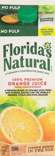 Florida's Natural, Orange Juice No Pulp, 52 Fl Oz