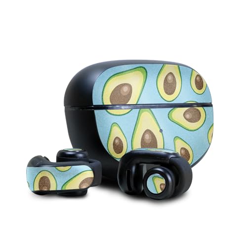Image of Glossy Glitter Skin Compatible with Bose Ultra Open Earbuds - Blue Avocados - Premium 3M Vinyl Protective Wrap Decal Cover - Easy to Apply | Crafted in The USA by MightySkins