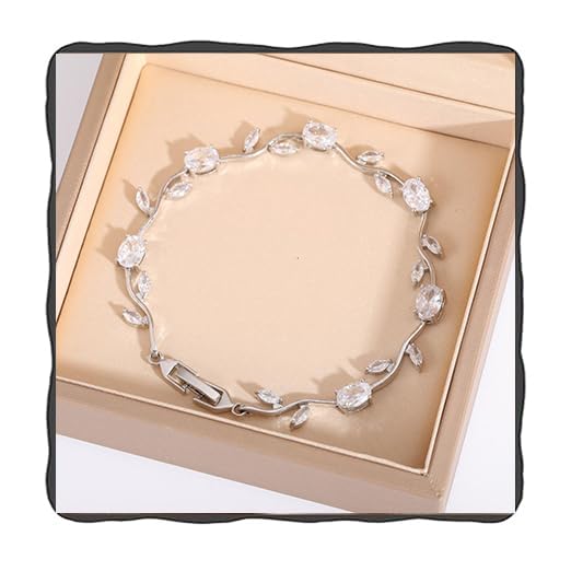 Image of Acnos Wholesale Fine Jewelry Gold Silver Plated Brass Bracelet Exquisite Diamond Zircon Bow and Flower Charm Bracelet for Women