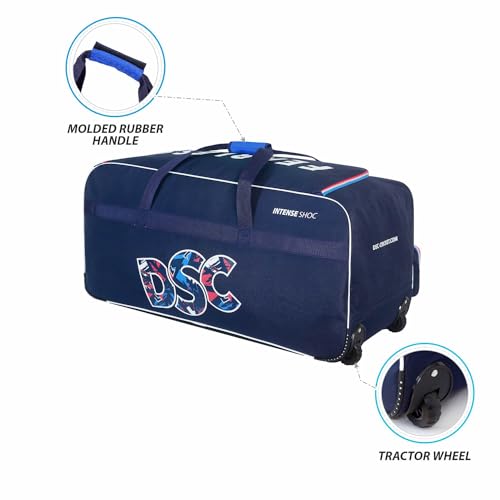 Image of DSC Intense Shoc Cricket Kit Bag with Wheels - Large Capacity Sports Equipment Travel Bag for Players