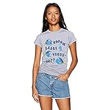 Disney Women's Pixar Finding Dory Whale Speak Crew Neck Graphic T-Shirt, ATH HTR, XL