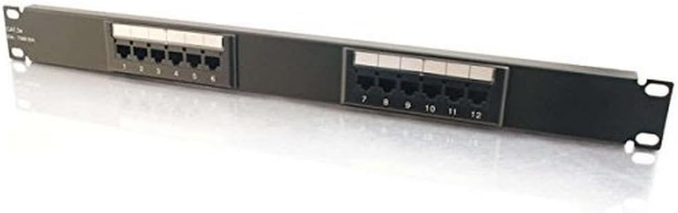 C2G 37199 24-Port Cat6 110-Type Patch Panel, Black - TAA Compliant