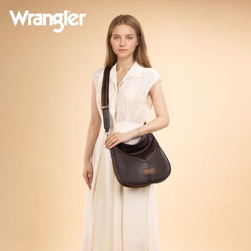 Image of Wrangler Hobo Bags Crossbody Bag for Women Shoulder Purse Handbags with Adjustable Strap