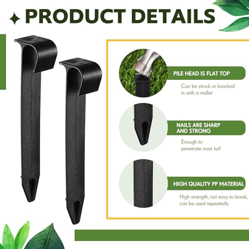 Hydrogarden 50k Gartenschlauch Anker Boden Befestigungsanker für Tropfschlauch Perlschlauch Steckgabel für 1/2 Zoll OD-Schläuche Garten Rasen Patio Schwarz