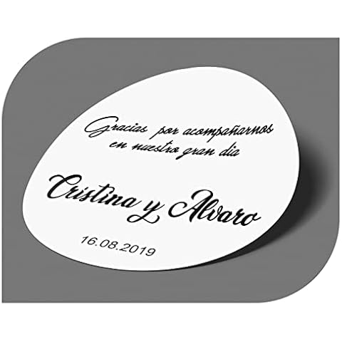 CrisPhy Pegatinas Personalizadas Boda con Nombre y Fecha Cover