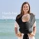 Momcozy Baby Tragetuch Neugeborene – Einfach anzulegender Ring Sling Tragetuch, Atmungsaktives Tragetuch für Hände frei – Verstellbare Babytrage von 3,6 kg bis 15 kg (Schwarz)