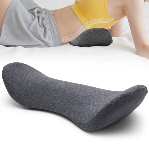 Zinueen Cojín lumbar ortopédico de espuma viscoelástica para dolor de espalda, ergonómico, transpirable, para cama, coche, silla de oficina y sofá