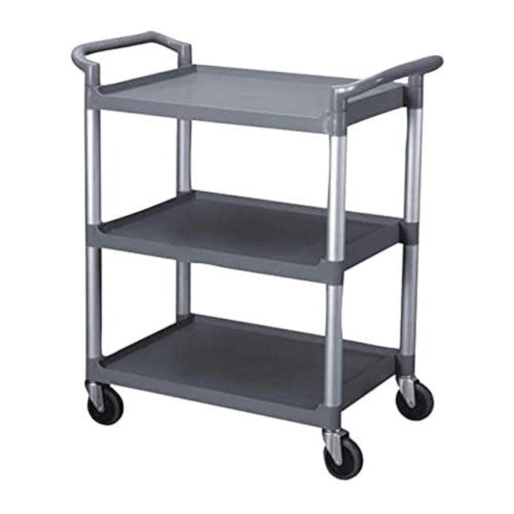Bus Cart 3 Tier Gray (1 Each) by Thunder Group – Metal, Gray, Model PLBC3316G