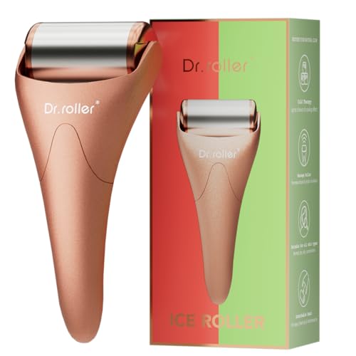 Dr.roller Ice Roller for Face and Eye Freeze Massager, Face Ice Roller, Facial Roller Skin Care Tool for Reduce Pain Relief and Minor Injury, Relieve Puffiness (Stainless Steel)