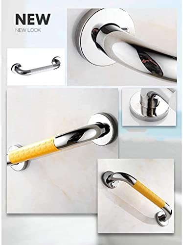 Main courante murale en acier inoxydable chromé pour salle de bain PMR moderne - 7