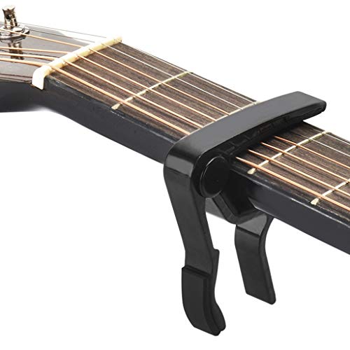 MOREYES Guitar Capo with 18 pcs Guitar Picks 0.46mm 0.71mm 0.96mm for Acoustic Guitar Electric Guitar Bass (Black) - Thumbnail 2