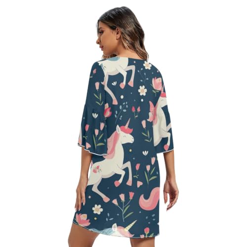Robe d'été courte fluide dissimulant les formes style swing - 2