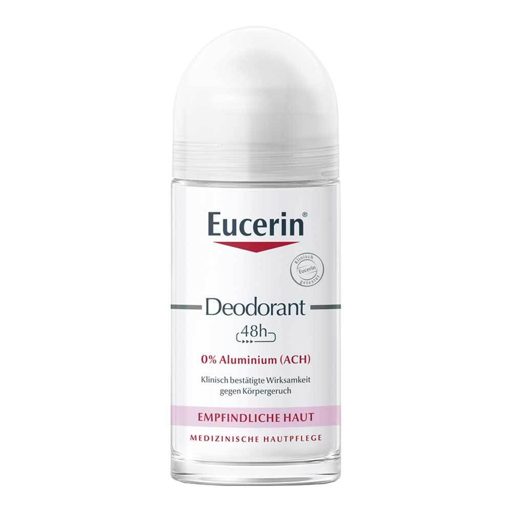 Eucerin Sensitive Skin Roll-On Deodorant, 0% Aluminium, Single Pack