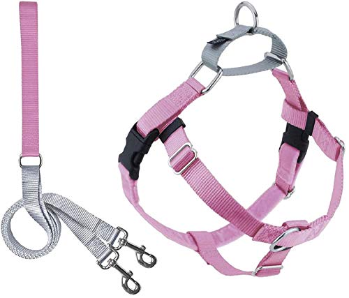 2 Hounds Design Freedom No Pull Dog Harness | Adjustable Gentle Comfortable Control For Easy Dog Walking |For Small Medium And Large Dogs | Made In Usa | Leash Included | 5/8" Md Rose #TOP25
