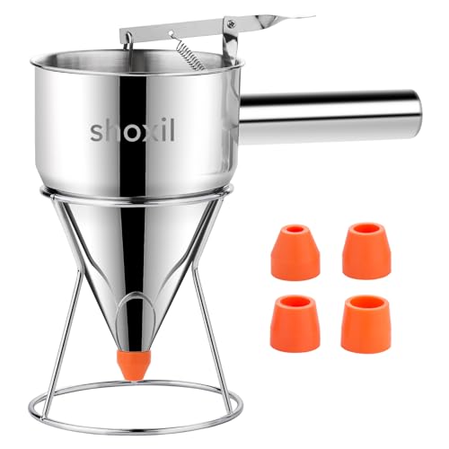 Shoxil Distributeur de pâte à crêpes en acier inoxydable...