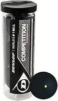 Dunlop Sports Bola de squash de competição, ponto amarelo único, tubo de 3 bolas