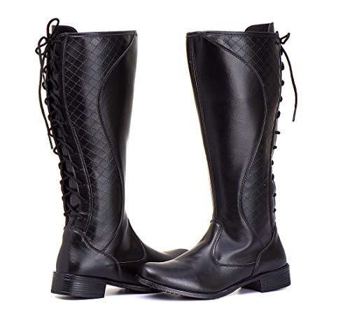 Bota Alice Monteiro Montaria Cano alto com detalhe atrás de cadarço Tamanho:37;Cor:Preto;Gênero:Femi