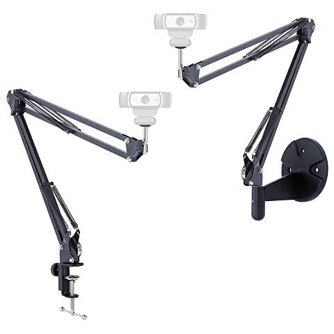 Webcam Stand Kit, 2in1 Wall Mount and Clamp Arm Holder for Logitech C920 C920s C922x C930e C925e Brio - Acetaken Cover