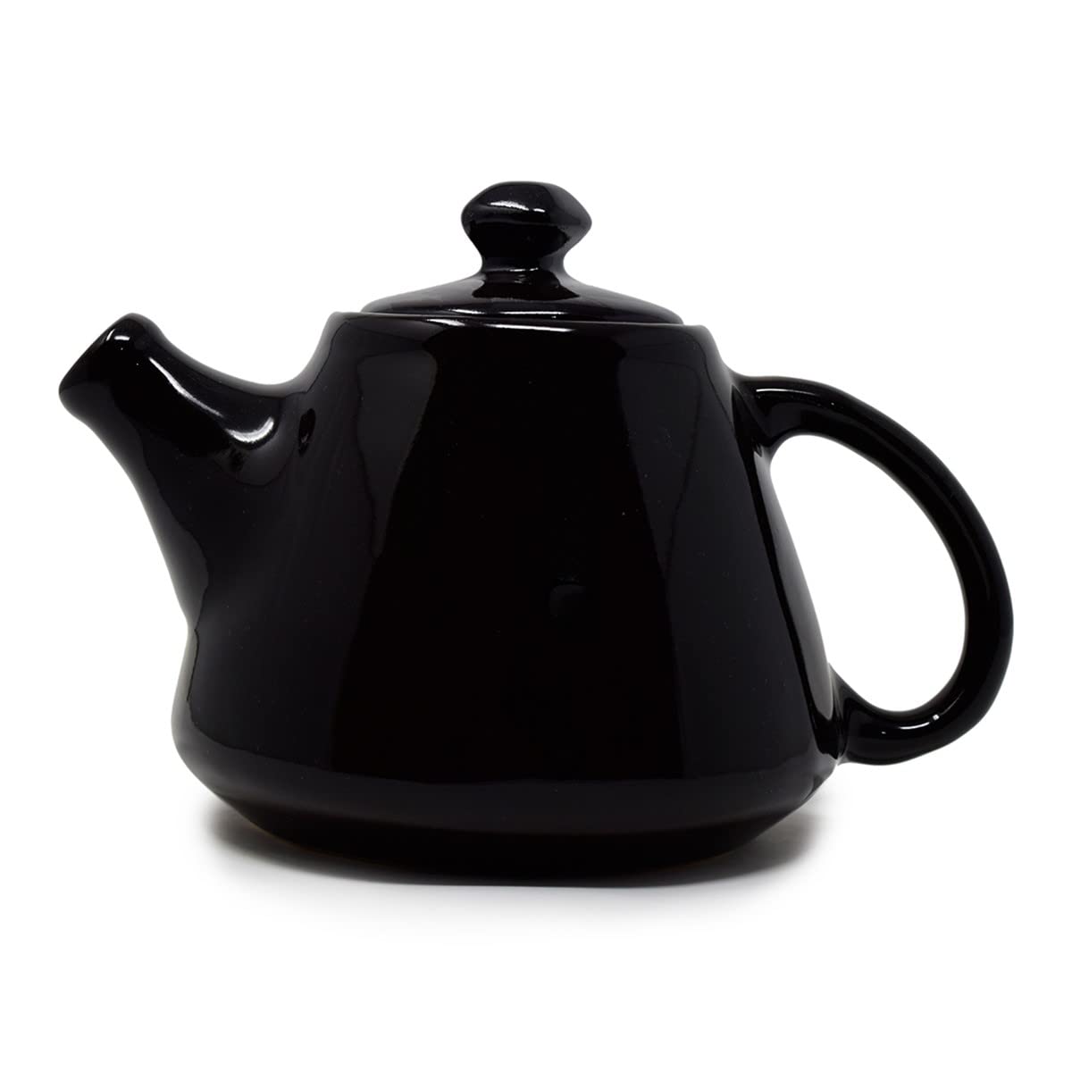 The Himalayan Goods Company Multipurpose Ceramic Teapot Water Juice Milk Jug with Lid 1 Liter (Black)