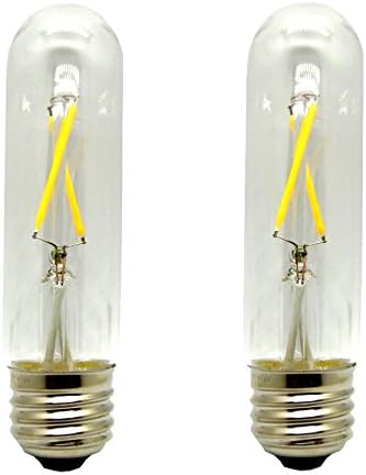 Mansa Lighting®, T10/T30 LED Bulb (Tube Shape), 2 Pack, 200 Lumens, 2 Watts, Warm White (2700K), Dimmable, 25W Equivalent