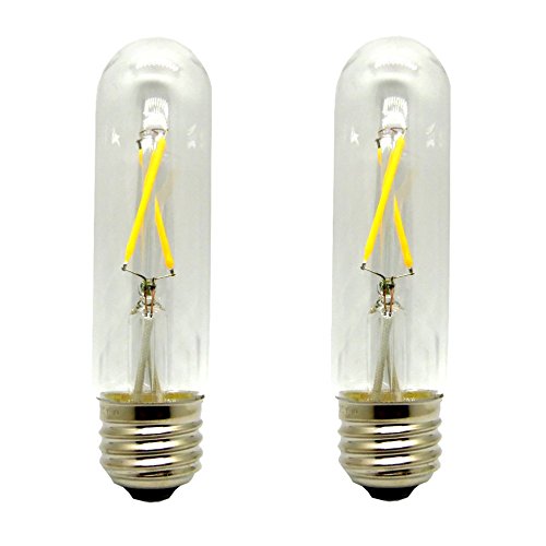 Mansa Lighting®, T10/T30 LED Bulb (Tube Shape), 2 Pack, 200 Lumens, 2 Watts, Warm White (2700K), Dimmable, 25W Equivalent