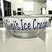 Bow Flip Flops Personalized Ice Cream Bowl, Customized Glass Dessert Dish or Cereal Bowl, Snacks Chips Soup or Yogurt, Gift for Guys, Dad, Grandpa, Black Gray Red Blue or Choose Colors