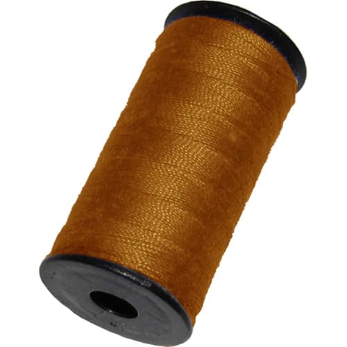 Schneidereibedarf Werner Nähgarn Polyester 100m-Rolle, Jeansgarn, Stärke 40, Polyester, geeignet für Jeans, Zelte, Markisen, Polster, Leder (ocker (090))
