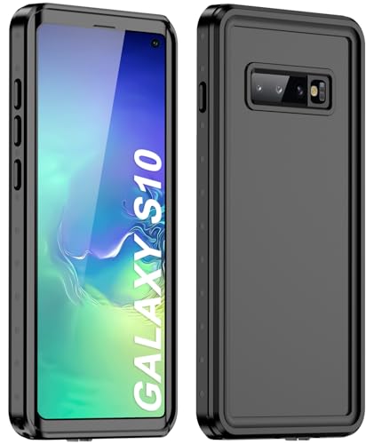 ibelief for Samsung Galaxy S10 Case, Waterproof Case with Built-in Screen Protector, IP68 Underwater Case Shockproof Dustproof Full Body Protective Case for Galaxy S10 (Black)
