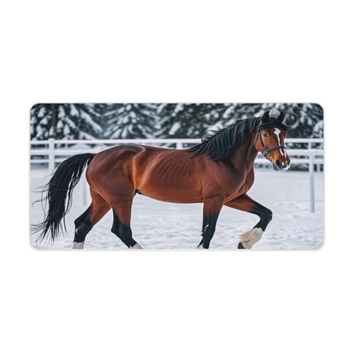 Desk Pad Protector 24x12 Inch Extended Sports Horses Mouse Mat miniatura 5