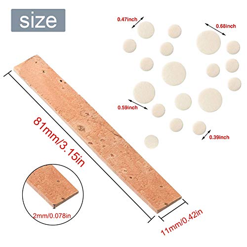 better18 Clarinet Instrument Accessories Replacement Kits with with 10 Pieces Clarinet Neck Joint Cork and 17 Pieces Clarinet Pads Bb Clarinet Woodwind Instrument Pads 27Pcs
