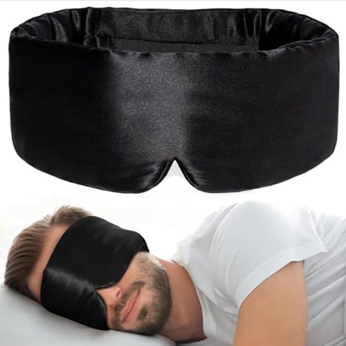 xolear Anti-face para dormir, ajustável 100 % anti-luz máscara de dormir sem pressão ocular, design 3D sem traço pressão ocular Sleep Mask, máscara ultra macia para viajar, preto