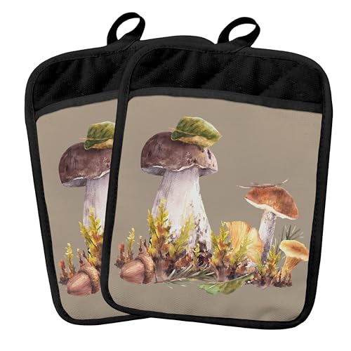 Fyecoluo Forest Mushroom Pot Holders 2 Pack Set,...