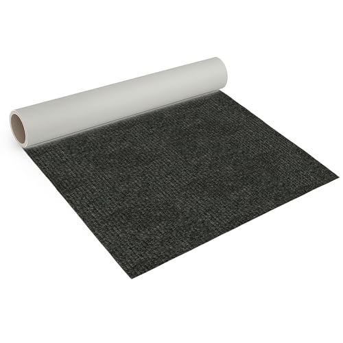 Internethandel Pfordt Teppichboden Nadelfilz Anthrazit, 200x200 cm, robuster Nadelvlies Bodenbelag, Meterware für Wohnbereiche, Ausstellungen und Messen