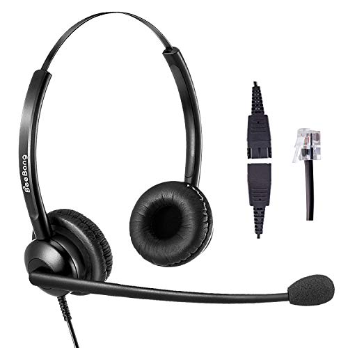 Call Center Headset RJ9 Jack with Noise Cancelling Microphone, Landline Deskphone Headset with Mic Mute & Volume Control for Cisco Telephone 6941 7941 7942 7945 7960 7961 7962 7965 8945