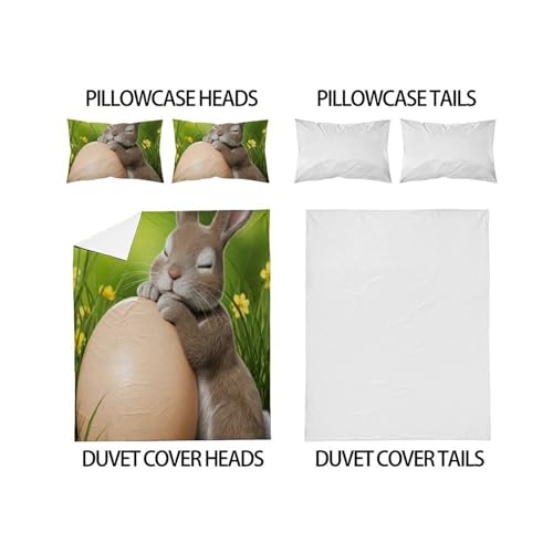 Housse de couette super king 260x220 lapin microfibre - 4