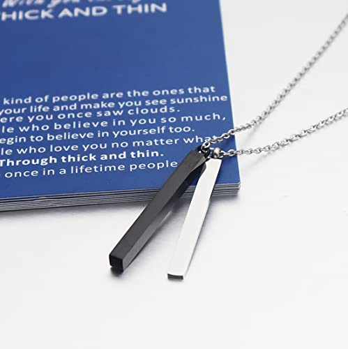 Ankiyabe Through Thick and Thin Necklace Sisters Best Friend Friendship Gift Couples Necklace Bridesmaid Tribe BFF Gift2