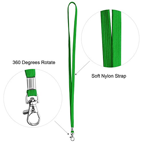 Fushing 100pcs 45cm Nackenband Schlüsselband mit Swivel Schließe für ID-Karten, Abzeichen, Schlüssel, Mitarbeiter, Besucher, usw