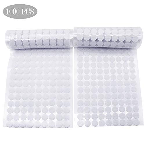 YOCZOX - 1000 unidades de 500 pares de cintas adhesivas de doble cara con puntos redondos, blanco