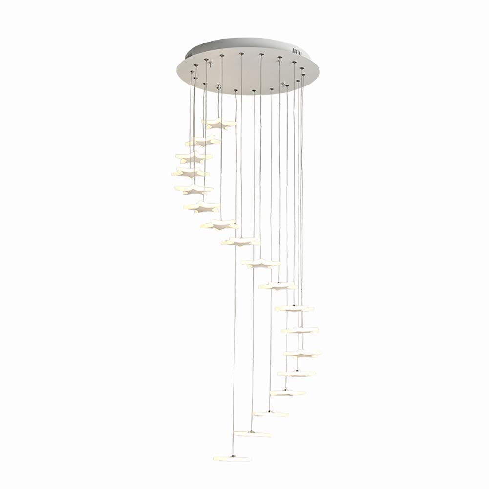 Lustre d'escalier moderne majestueux à 18 têtes pour duplex de standing