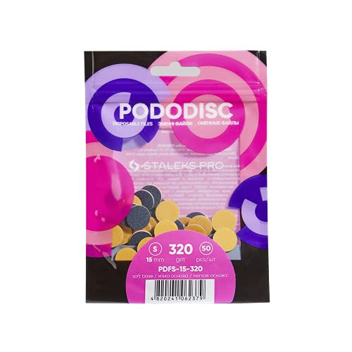 Staleks Pro Expert, Recambios Adhesivos con Base Espuma, Suave, Pododisco, Profesional, Desechable, 50 uds, PDFS. (15, 320) Cover