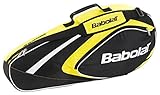 BABOLAT Club Line 3 Racquet Bag, Black/Yellow, One Size