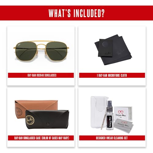 Ray-Ban RB3648 THE MARSHAL Sunglasses For Men For Women +BUNDLE