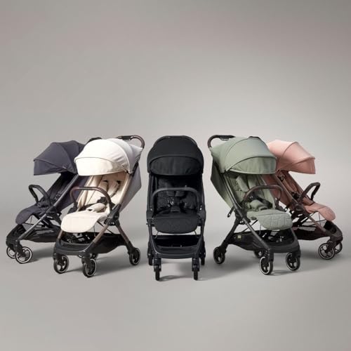 Image of Silver Cross Stroller - Clic Compact Pushchair, Travel-Friendly, Cabin Size, Foldable & Lightweight Stroller | 5 Point Safety Harness, Multi Recline Seat, Anti Crease Fabric | Newborn to 4yrs, Sage