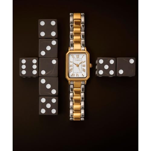 Image of TIMEX Trend White Rectangle Dial Analog Women's Watch - TW2Y013007I