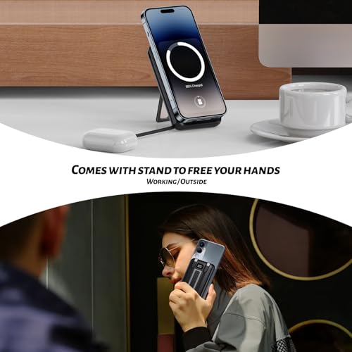 Sunpolin EB621 Portable Charger, 10000Mah Power Bank, Magnetic Wireless Charger Compatible thumb #4